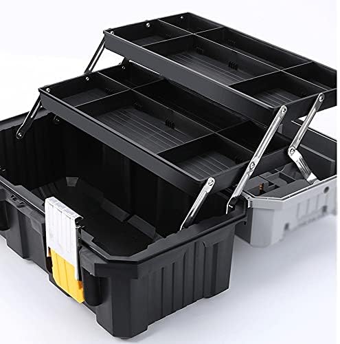 LKYBOA Három Rétegű Lehajtható Toolbox, Multifunkcionális Hardver Tároló Doboz, Háztartási Hordozható