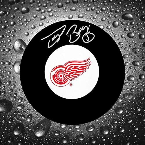Doug Barkley Detroit Red Wings Dedikált Puck - Dedikált NHL Korong