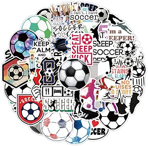 Focis Matricák| 50pcs Soccer Sport Vinyl Matricák a Gyermekek,Fiatalok,Lányok, Egyedi, Tartós, Esztétikus,