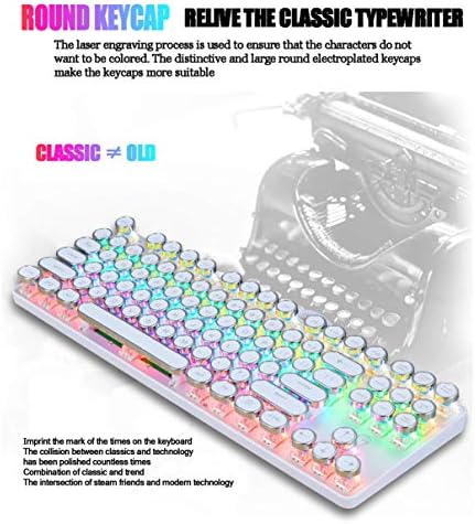 Típus Író, Billentyűzet, Írógép-Stílus Steampunk Mechanikus Gaming-Billentyűzet Kék Kapcsoló 9 Igaz RGB