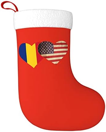 Cutedwarf román Zászlót, Amerikai Zászló Karácsonyra Karácsonyi Dekoráció Klasszikus 18 Cm Kandalló Zokni