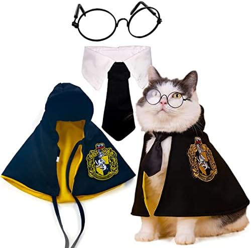 Macska Jelmez, Szemüveges Nyakkendőt Cosplay Jelmez Szett Tökéletes Párt Ajándékok Macska, Kutya Szerető