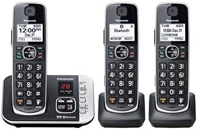 Panasonic Vezeték nélküli Telefon Link Cellára, majd a Digitális rögzítő, 3 Készülékek - Fekete (csak