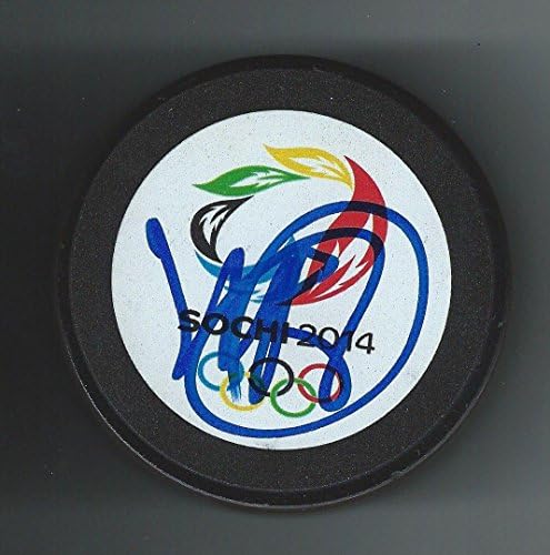 Mike Babcock Aláírt 2014-Es Szocsi Olimpia Korong Kanada Toronto Maple Leafs - Dedikált Olimpiai Korong