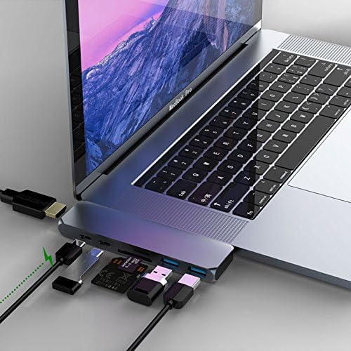 USB-C Hub Thunderbolt 3 Dock HDMI-Kompatibilis Rj45 1000M Adapter TF SD Olvasó PD 3.0 MacBook Pro/Levegő