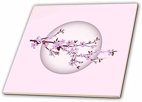 3dRose Kép Finom Rózsaszín Hold Bekarikázott Által cseresznyevirág - Csempe (ct_349381_1)