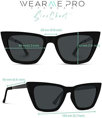 WearMe Pro KIZÁRÓLAGOS - Lapos Lencse Polarizált Modern Tipp Hegyes Nők Macska Szemét Napszemüveg