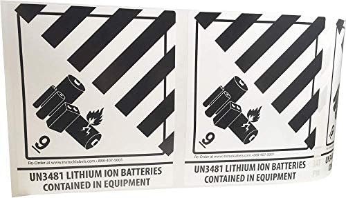 Lítium-Ion Akkumulátorok Szereplő Berendezések ENSZ 3481 Veszélyességi 9 (előnyomott) Címkék 4 x 4.75