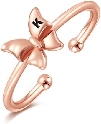 Ailetop Rakható Pillangó Gyűrű a Nők Tini Lányok,Rose Aranyozott Eredeti Gyűrűk, Nők, Lányok, Állítható