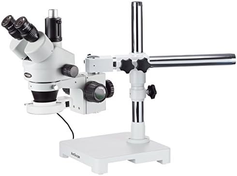 AmScope SM-3T-54S Szakmai Trinocular Sztereó Zoom Mikroszkóp, WH10x Szemlencse, 7X-45X Nagyítás, 0.7 X