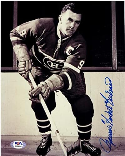 Maurice Richard Aláírt 8x10 Psa Dns Ak34659 (d) Montreali Kanadai Hof - Dedikált NHL-Fotók