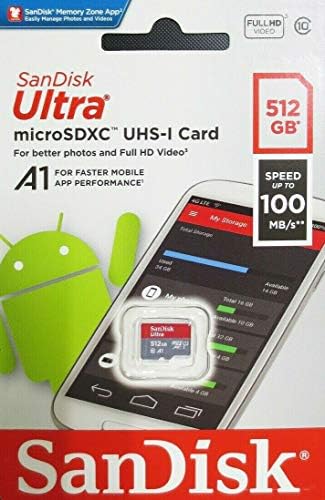 SanDisk Ultra 512 gb-os MicroSD XC Osztály 10 A1 UHS-1 Mobil Memória Kártya akár 100MB/s olvasási Sebesség
