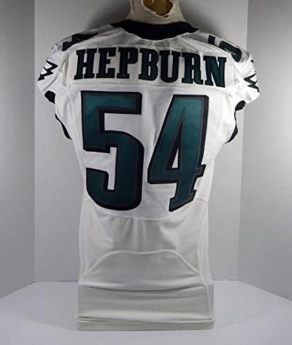 2014 Philadelpia Sasok Brandon Hepburn 54 Játék Kiadott Fehér Jersey 44 DP28583 - Aláíratlan NFL Játék