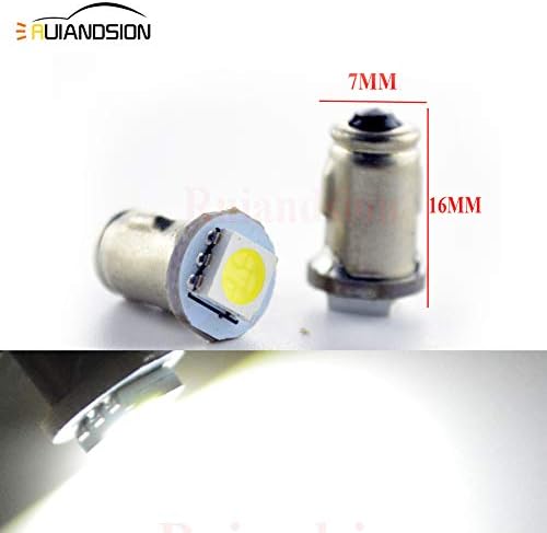 Ruiandsion 10db 6V BA7S LED Műszerfal Izzók 5050 1SMD 30lm Fehér Műszerfal Lámpa Jelzőfény műszerfal Lámpa,Negatív