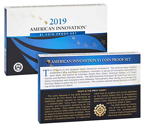 2019 S 4 Érme Amerikai Innovációs Bizonyíték $1 Érmék - az OGP a CoA Bizonyíték